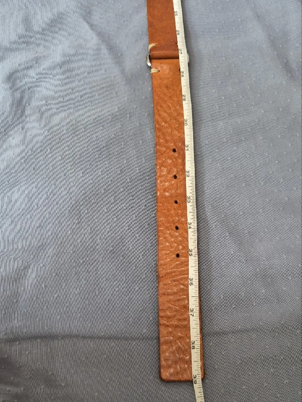GAP Tan Brown Genuine Leather Belt with Silver Buckle Made In Italy Womens S